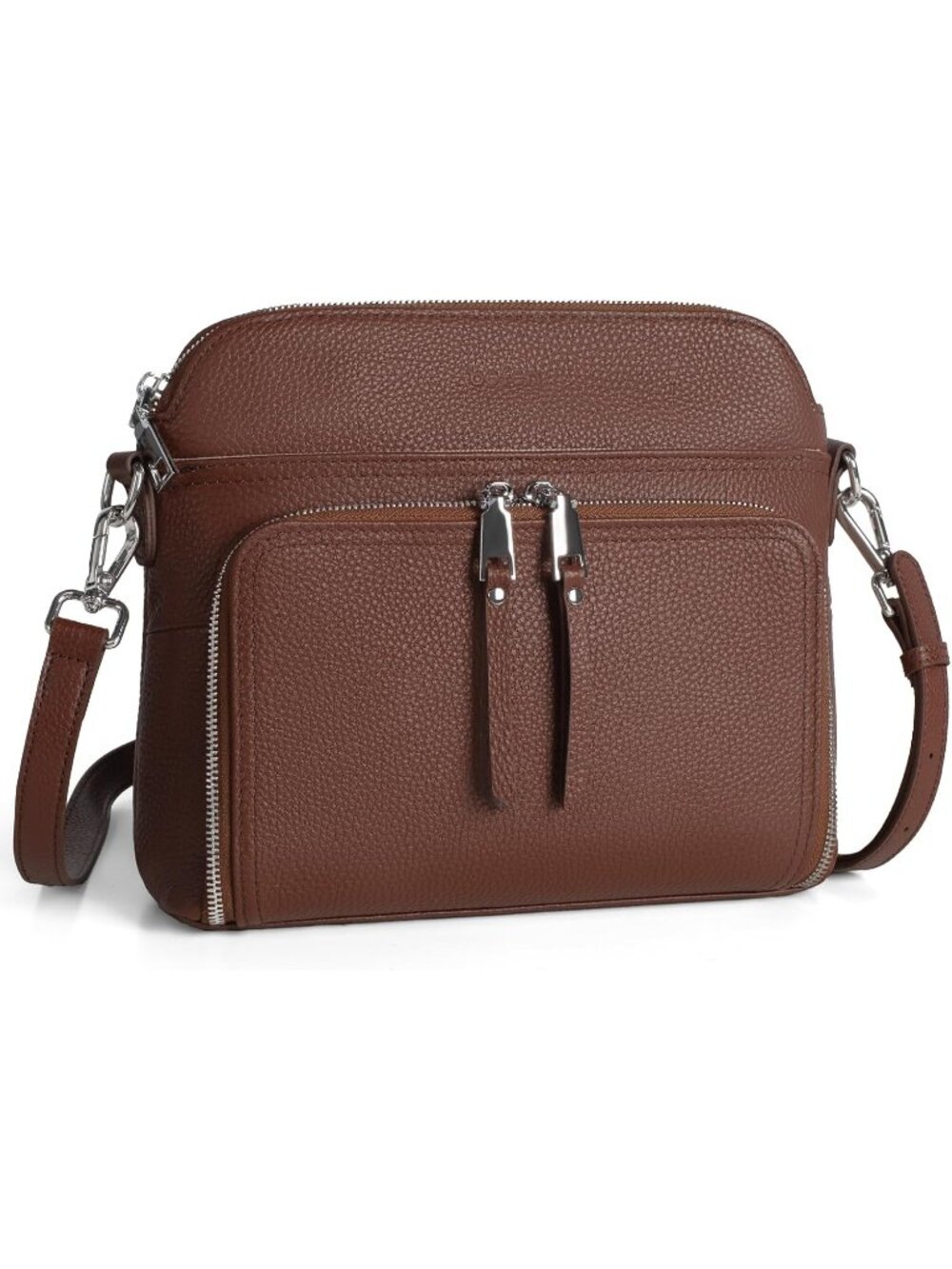 👜Women's Coffee Genuine Leather RFID Crossbody Bags Travel Wallet Purse